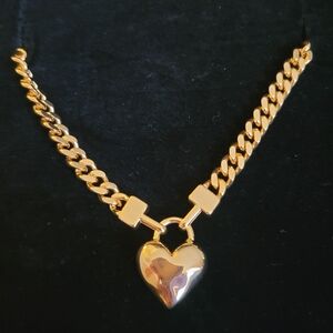 Gold Heart Pendant Necklace By Eye Candy.